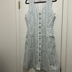 LOFT A-Line Sleeveless White Dress, Size 6